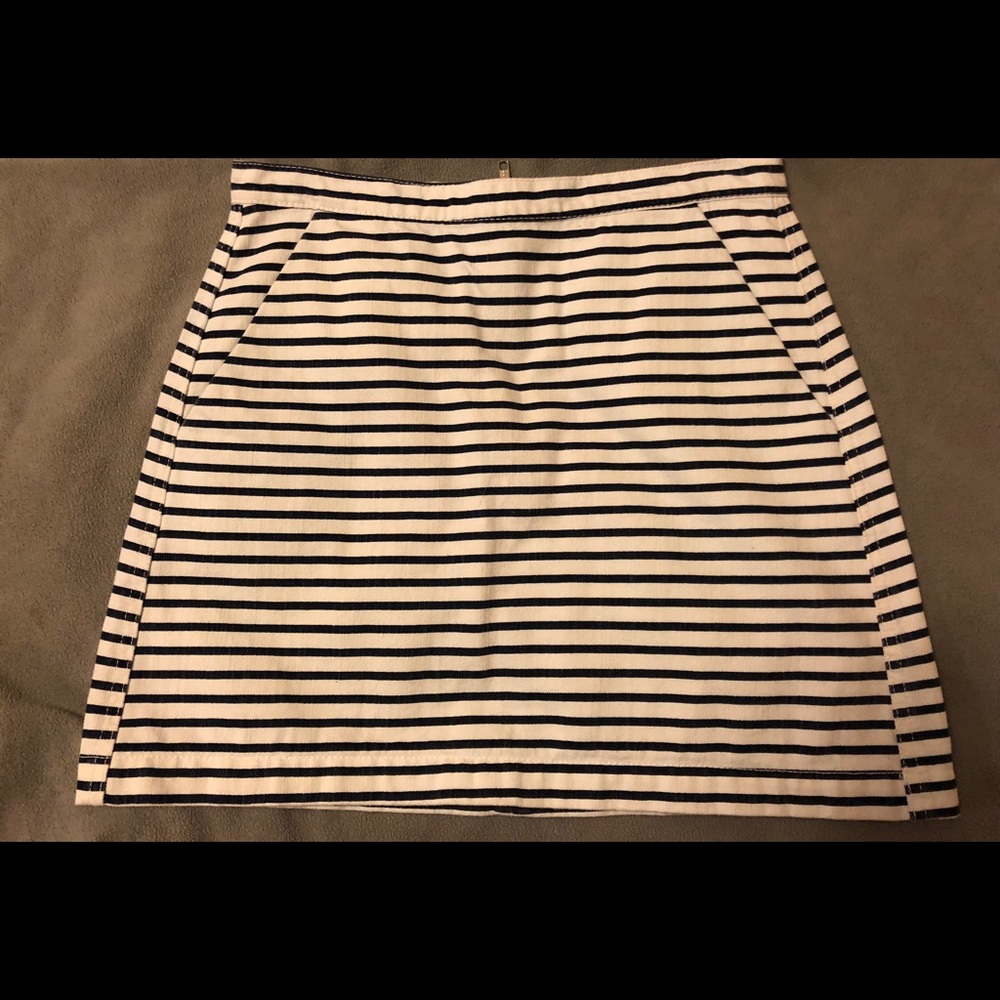 Topshop Moto denim striped skirt size 6